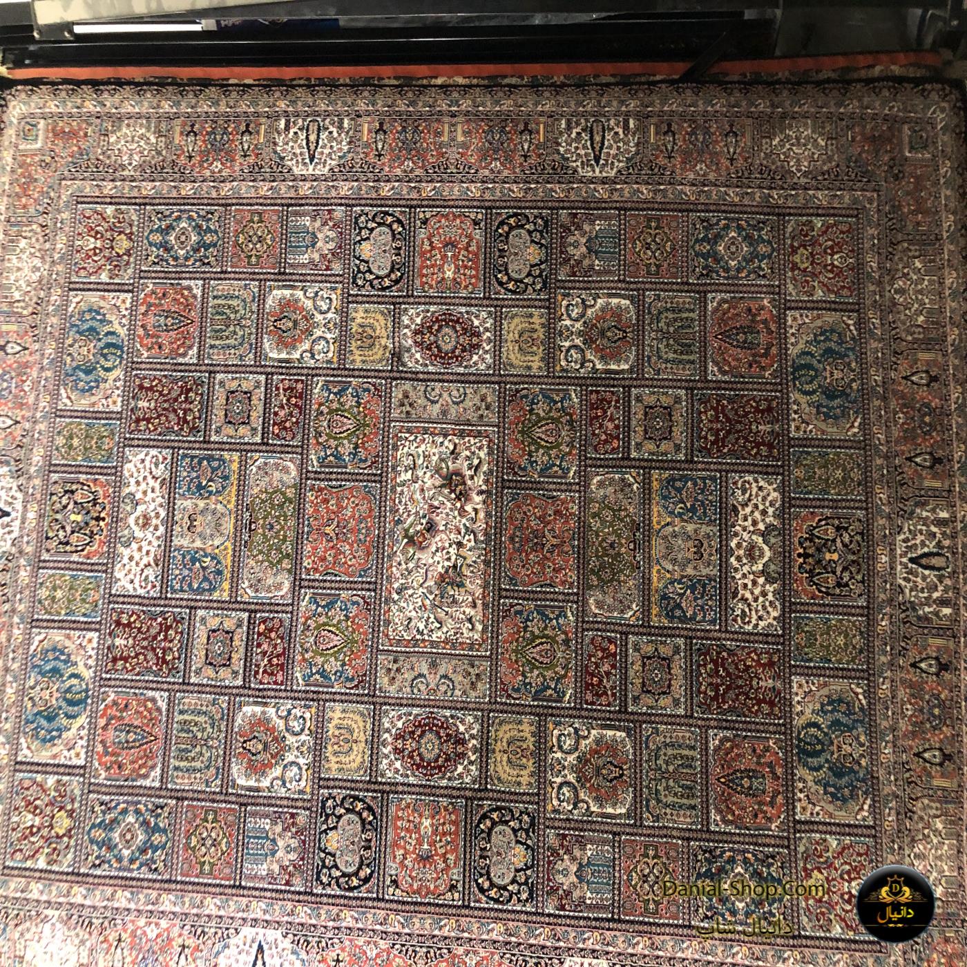 فرش9متری700شانه مرنجاب معلق زمینه سرمه ای 